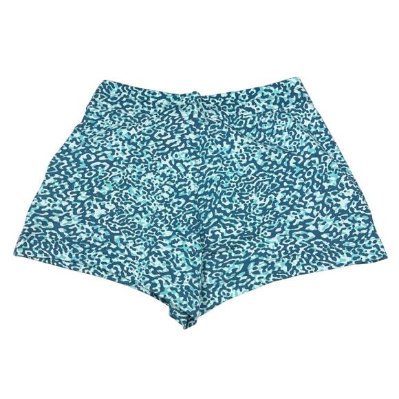 NWT ATHLETA Balance 4" Shortie Sz Small Clouded Leopard Blue - Picture 7 of 7